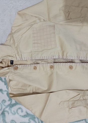 Bej Kapüşonlu Pamuklu Bebek Takımı - Görsel 3