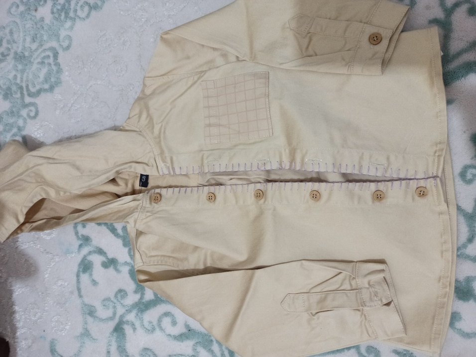 Bej Kapüşonlu Pamuklu Bebek Takımı - Görsel 3