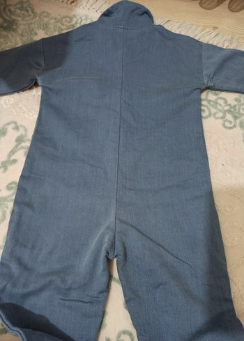 Erkek Çocuk uzun Kollu Düğmeli Kot Tulum - Görsel 3