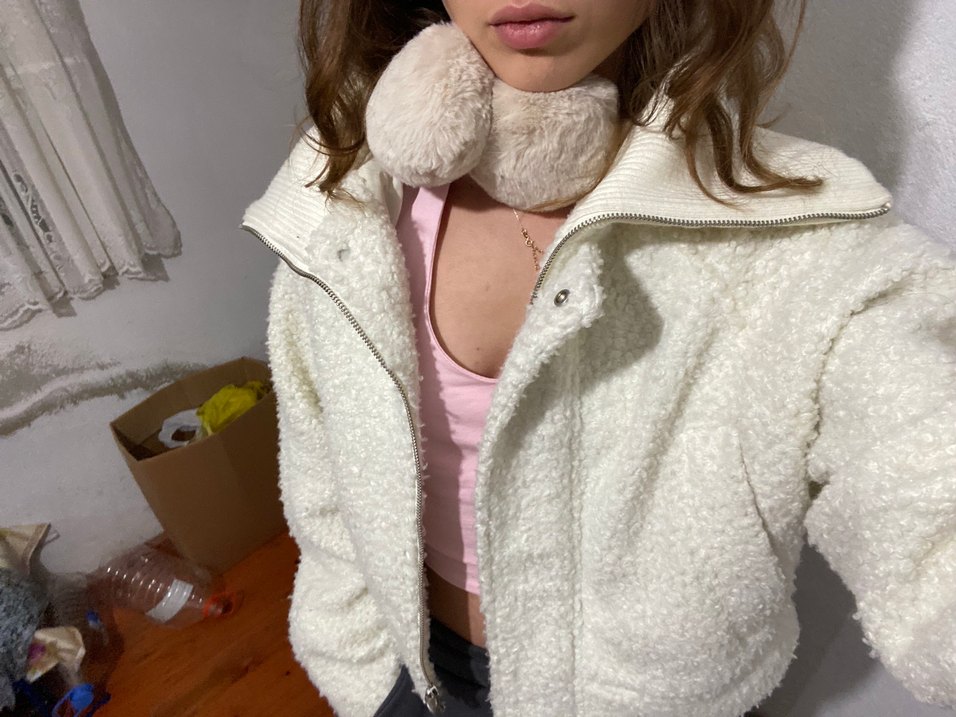 Pull and bear kürklü mont - Görsel 2