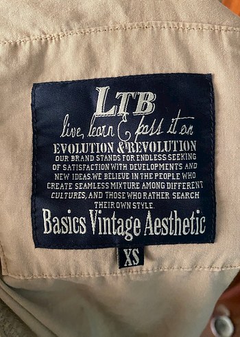 Bej Düğmeli Kadın Ceket vintage Ltb - Görsel 4