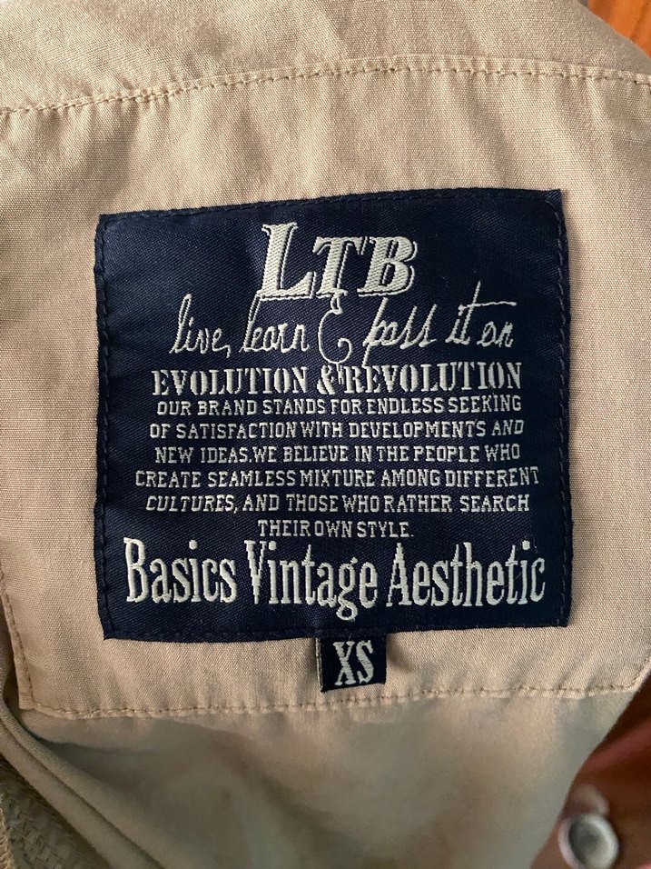 Bej Düğmeli Kadın Ceket vintage Ltb - Görsel 4