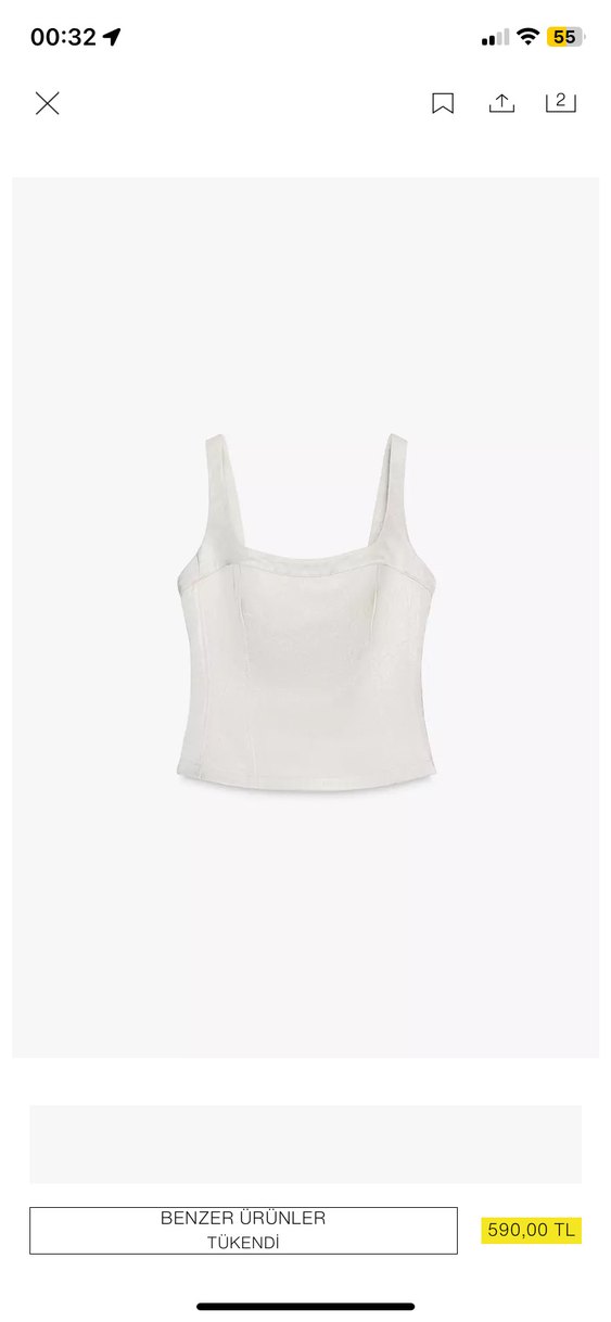 Beyaz Mini Bluz - Görsel 2