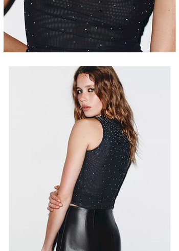 Zara taşlı bluz - Görsel 2