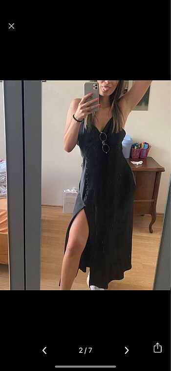 Zara Zara Saten Elbise