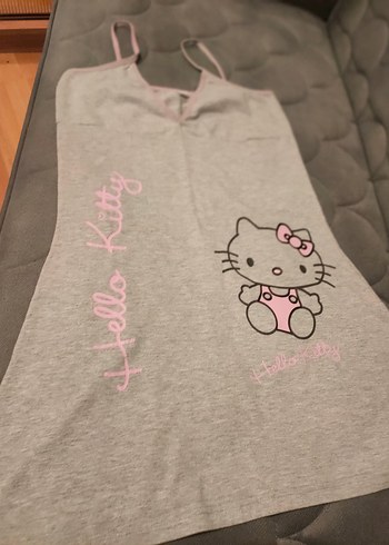 Diğer Gri Hello Kitty kız Çocuğu geceliği