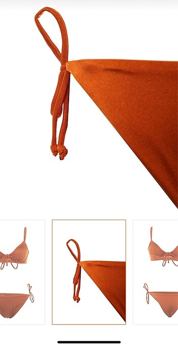 Kahverengi bağlamalı bikini takımı - Görsel 3