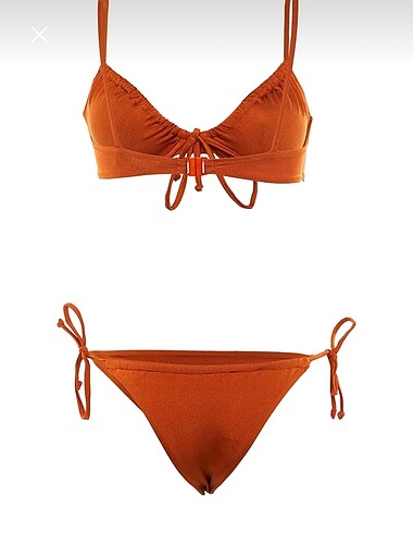 Kahverengi bağlamalı bikini takımı - Görsel 2