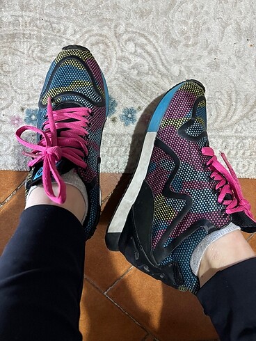Dolgu topuk spor ayakkabı - Görsel 6