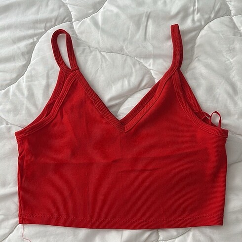 Zara kırmızı crop top