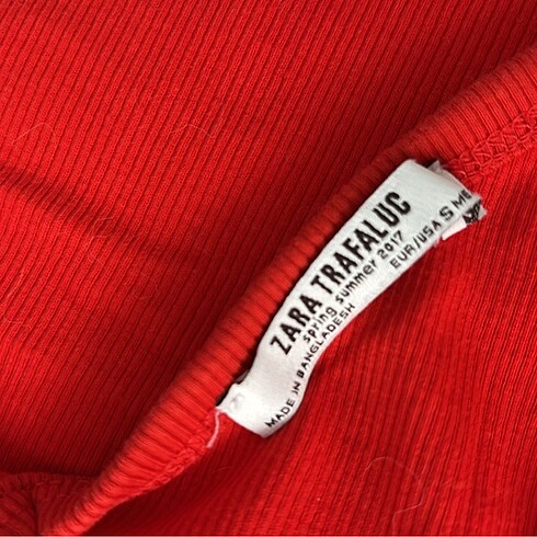 Zara kırmızı crop top - Görsel 2