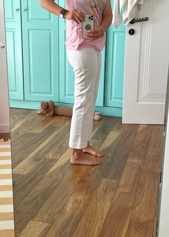 Zara beyaz pantalon - Görsel 2