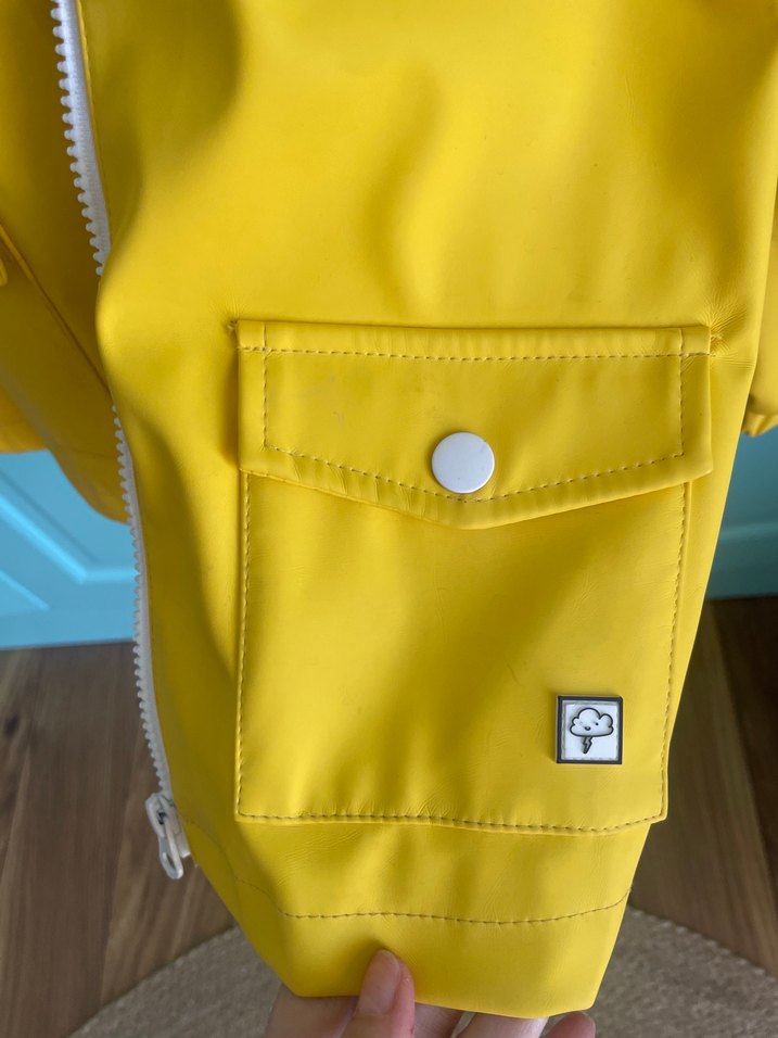 Sarı Fermuarlı Erkek Çocuk Yağmurluk - Görsel 3