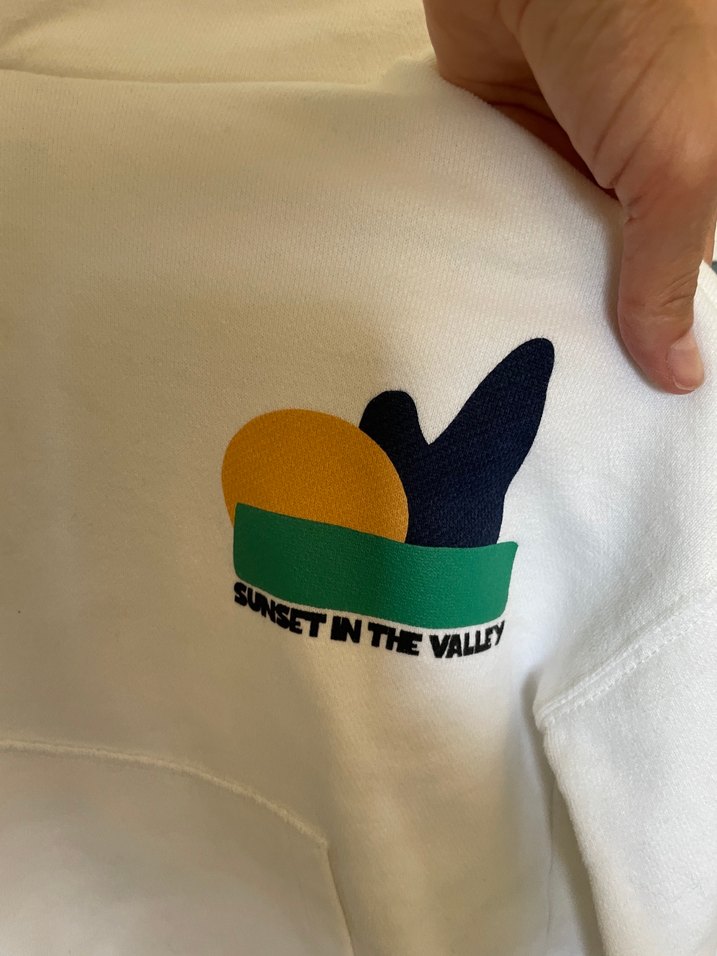 Beyaz Kapüşonlu Baskılı Sweatshirt - Görsel 3