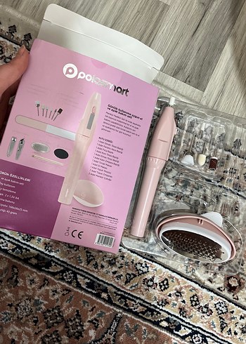 Pembe Elektrikli Manikür ve Pedikür Seti - Görsel 9