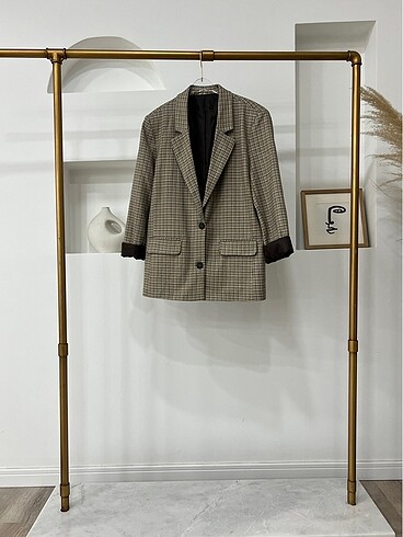 Kahve Desenli Blazer BLZ0006