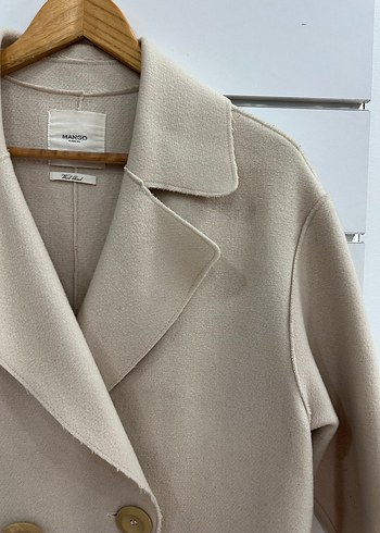 Bej Düğmeli Midi Kadın Kaban g194 - Görsel 2