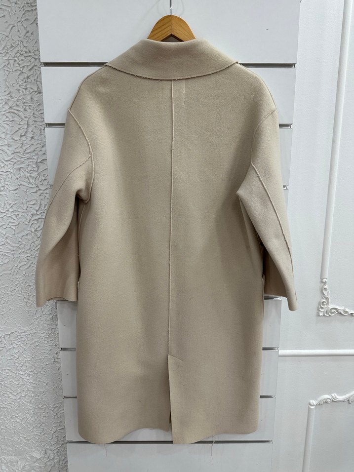 Bej Düğmeli Midi Kadın Kaban g194 - Görsel 3