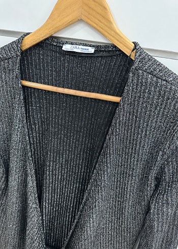 Gri simli hırka G179 - Görsel 3