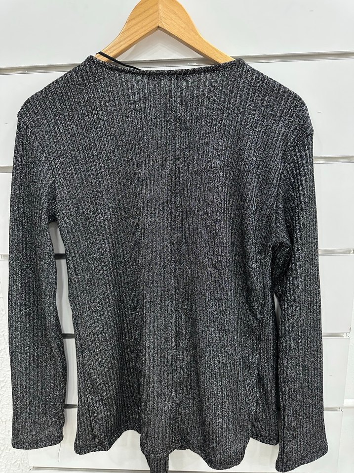 Gri simli hırka G179 - Görsel 2