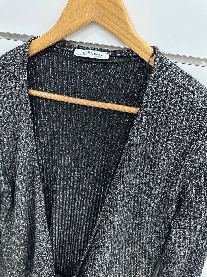 Gri simli hırka G179 - Görsel 3