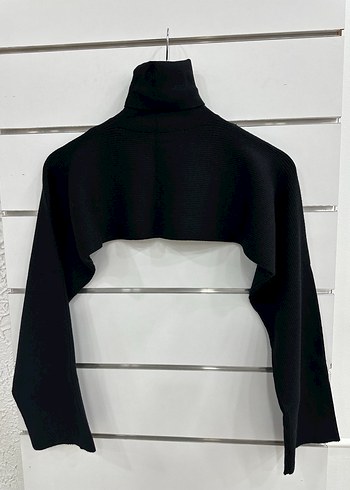Siyah Yarım Triko Boğazlı  KazakG182 - Görsel 2