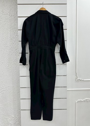 Siyah Kemerli Uzun Denim TulumG186 - Görsel 3