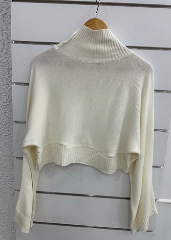 Beyaz Yarım Balıkçı Yaka  Triko G188 - Görsel 3