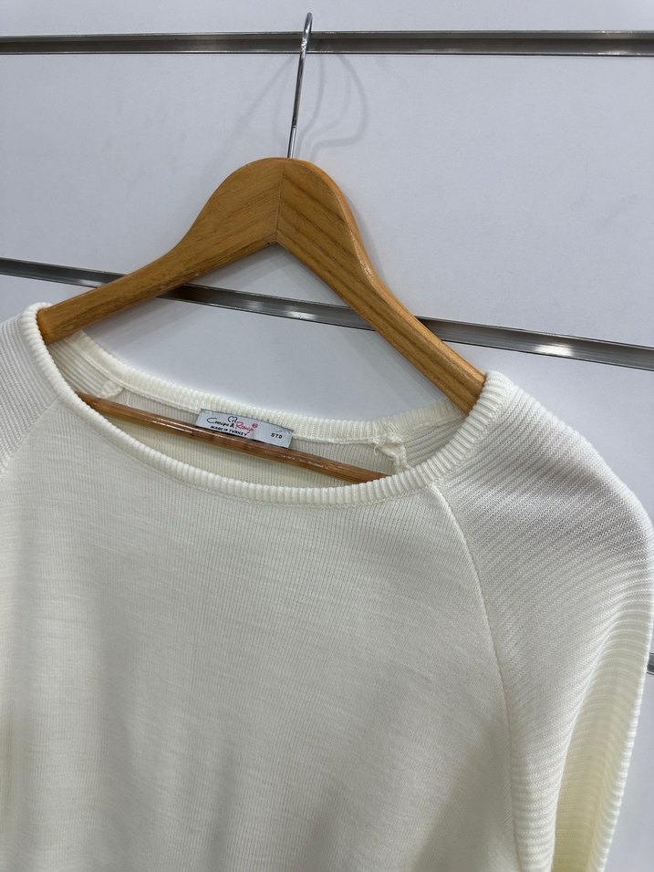 Beyaz Uzun Kollu Triko G190 - Görsel 3