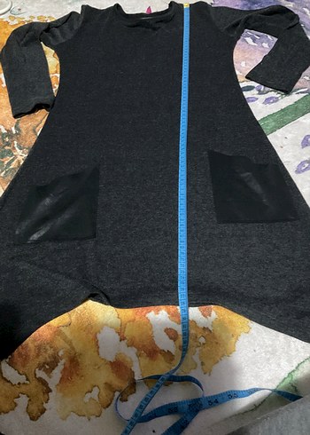 Siyah Uzun Kollu Salaş Kadın Tunik - Görsel 3