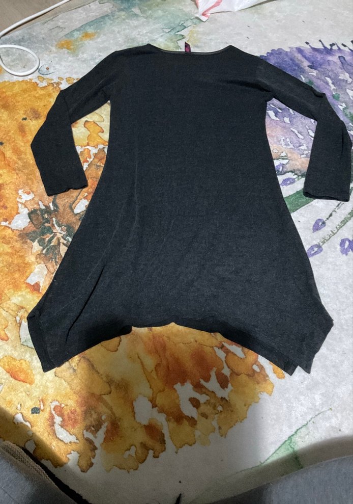 Siyah Uzun Kollu Salaş Kadın Tunik - Görsel 5