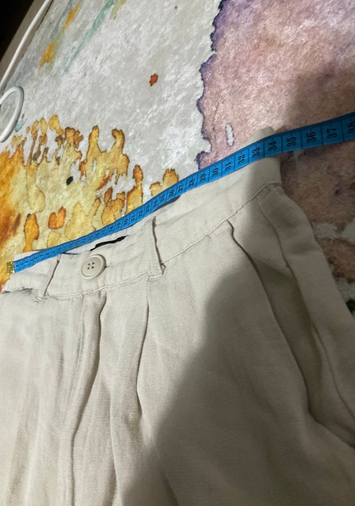 Bej Pamuklu Rahat Kesim Şort - Görsel 4