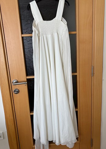 Uzun Beyaz 16 Yaş Abiye Elbise - Görsel 6