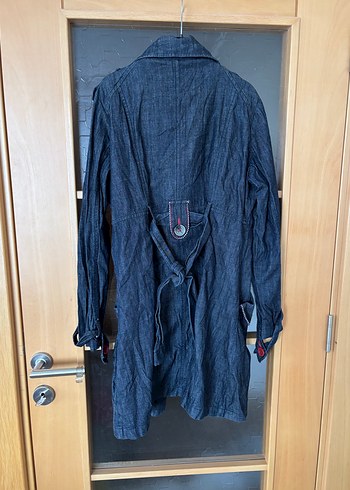 Düğmeli Lacivert Kadın Denim Ceket 42 - Görsel 5