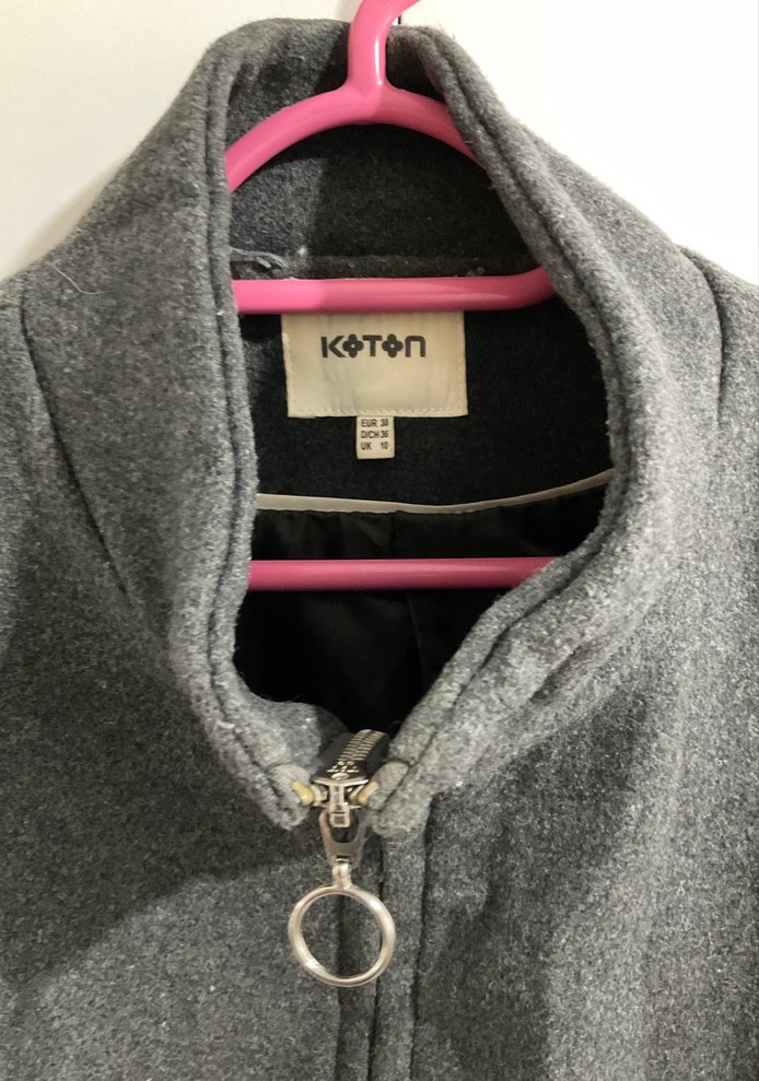 Koton Gri Kaban 38 - Görsel 2