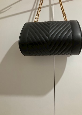 Zincir Askı Suni Deri Siyah Kadın Çanta - Görsel 7