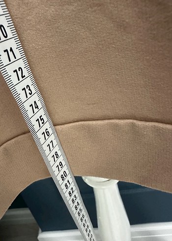 Zara Bej Kapüşonlu Uzun Sweatshirt