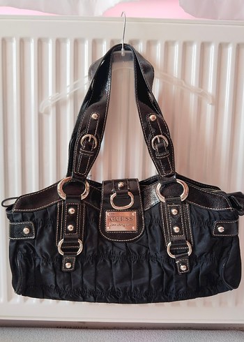 Orijinal Guess Los Angeles Vintage Çanta (Siyah)