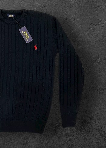 Lacivert Ralph lauren Örme kazak - Görsel 2