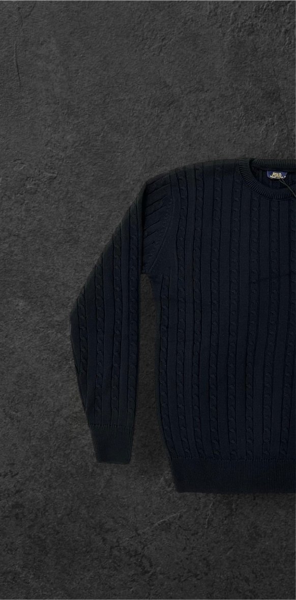 Lacivert Ralph lauren Örme kazak - Görsel 3