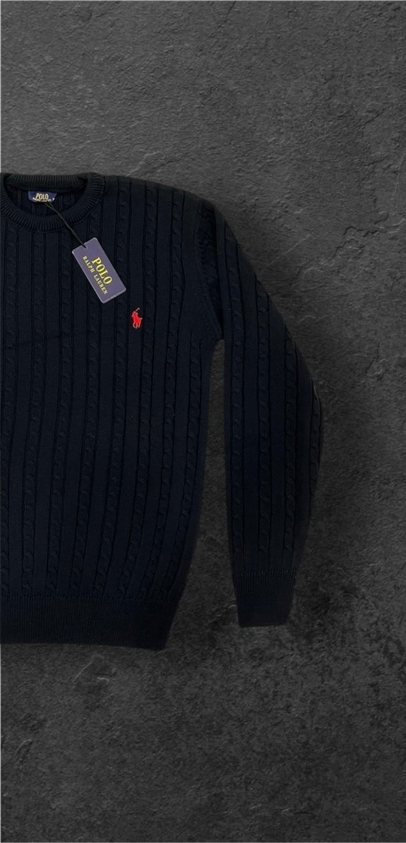 Lacivert Ralph lauren Örme kazak - Görsel 2