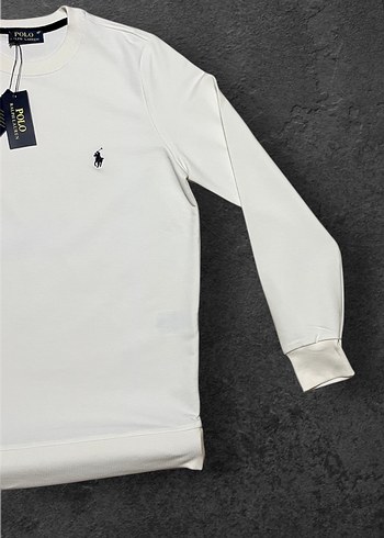 Beyaz ralph lauren  Erkek Sweatshirt - Görsel 3