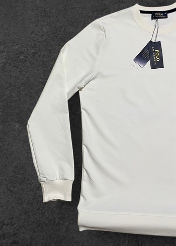 Beyaz ralph lauren  Erkek Sweatshirt - Görsel 2