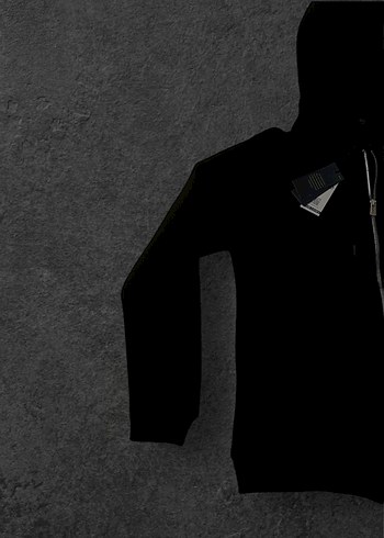 Erkek Siyah Kapüşonlu Fermuarlı Sweatshirt - Görsel 3