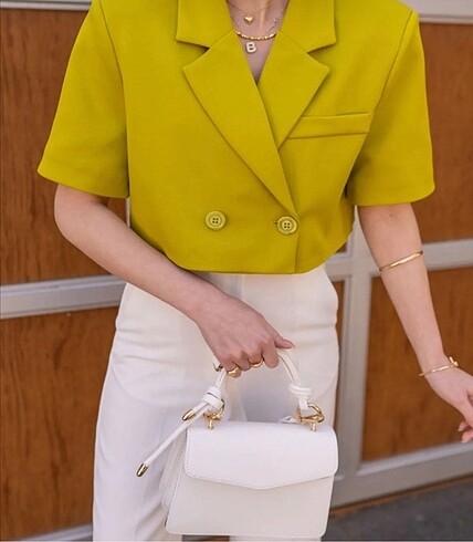 Diğer Kısa kollu crop blazer