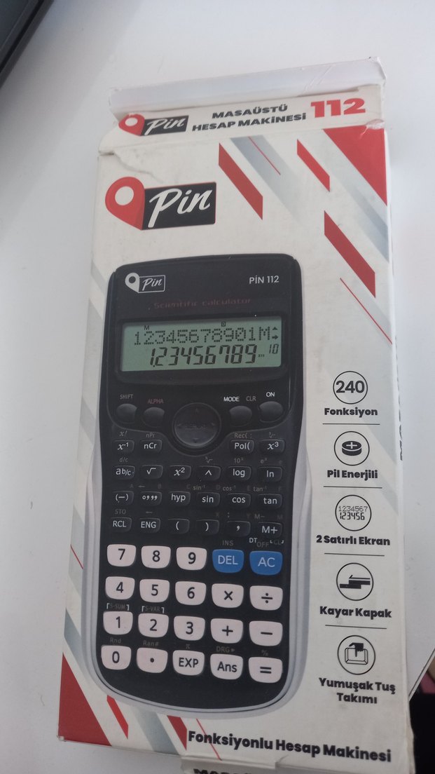 Beyaz Siyah Hesap Makinesi - Görsel 3