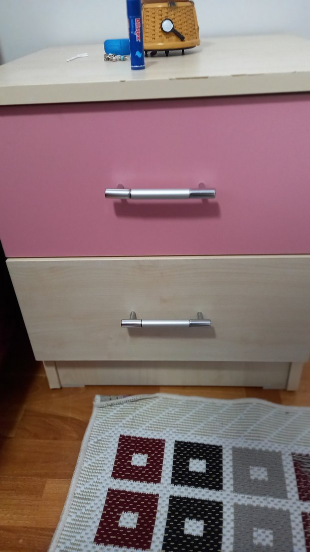 Pembe Çocuk Gardırop Üç Kapaklı - Görsel 4