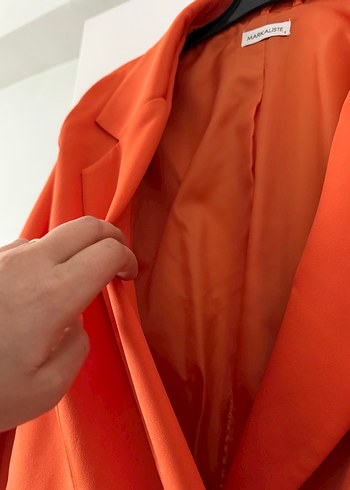 Diğer Turuncu Düğmeli Kadın Blazer Ceket