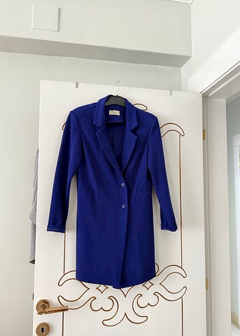Düğmeli Lacivert Kadın Blazer Ceket