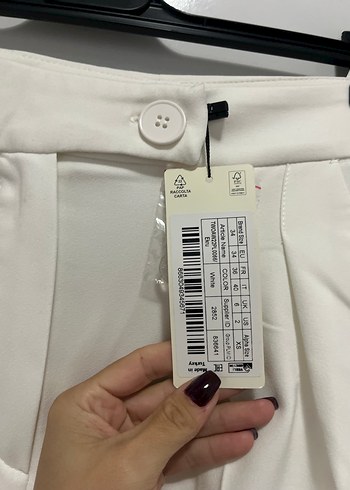 Beyaz Kumaş Pantolon - Görsel 2